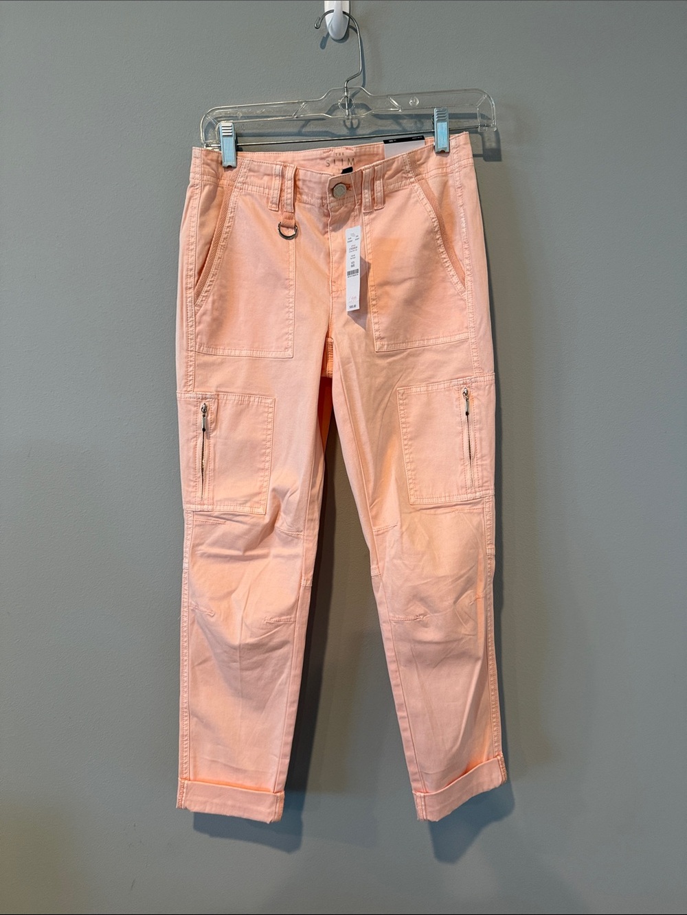 White House Black Market Peach Cropped Utility Pants